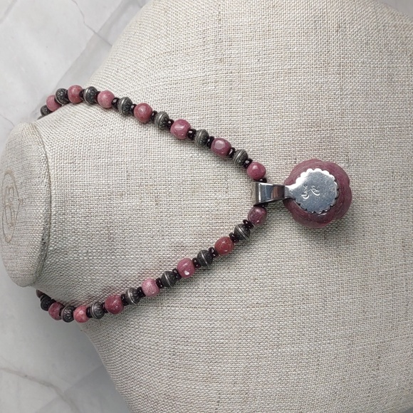 Carolyn Pollack Relios Rhodonite/Sterling Silver Necklace - Picture 4 of 7